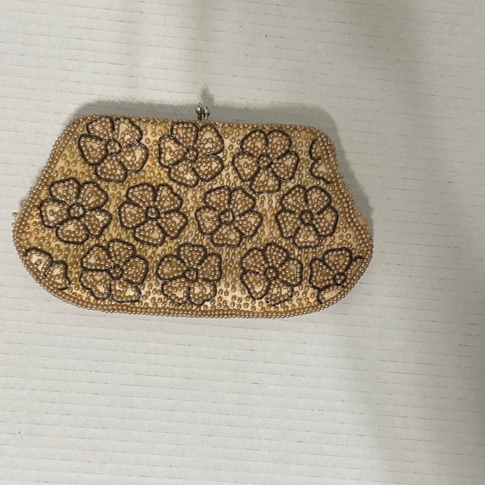 Chic Floral Gold Clutch